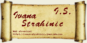 Ivana Strahinić vizit kartica
